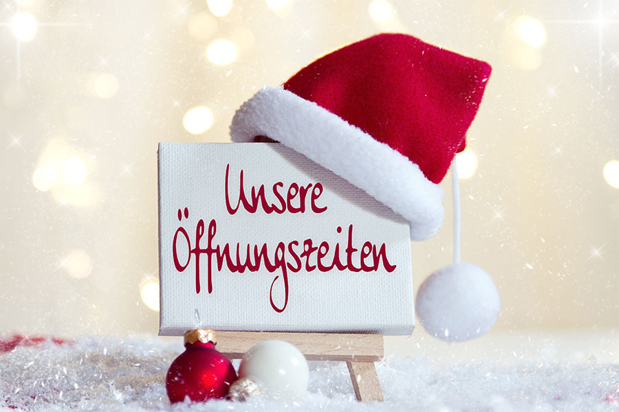 Sonderöffnungszeiten an Weihnachten 2022