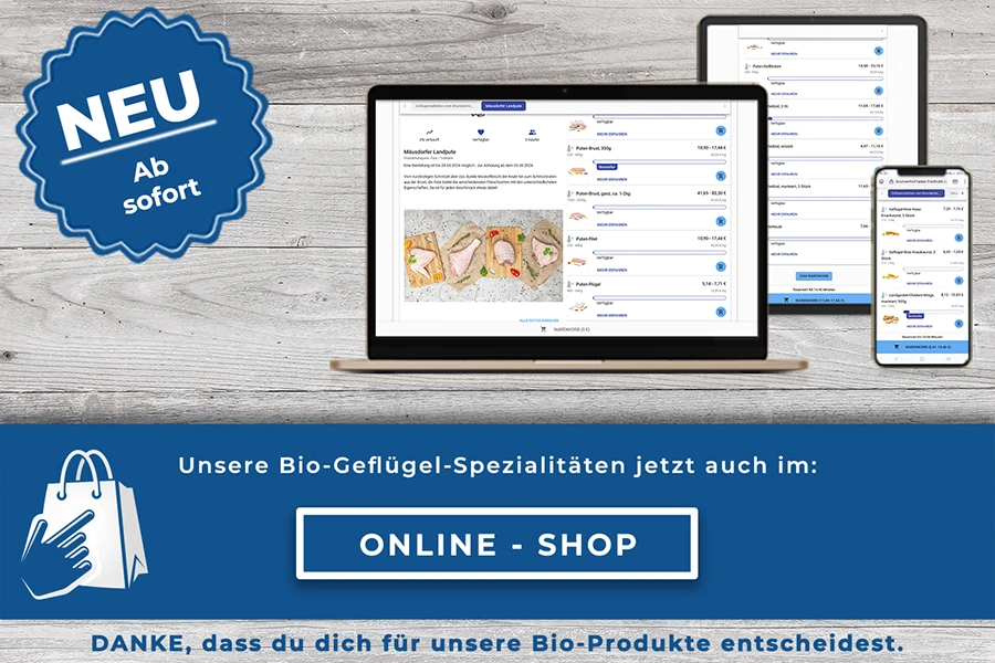 Onlineshop für Bio Demeter Geflügel